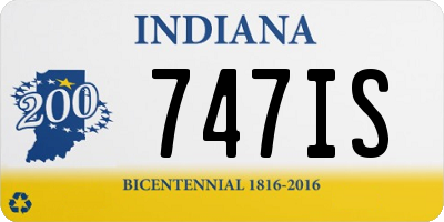 IN license plate 747IS