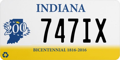 IN license plate 747IX