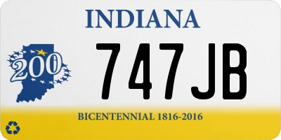 IN license plate 747JB