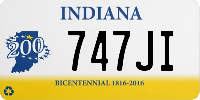 IN license plate 747JI