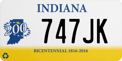 IN license plate 747JK