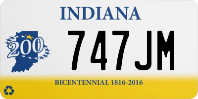 IN license plate 747JM