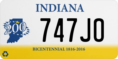 IN license plate 747JO