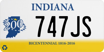 IN license plate 747JS