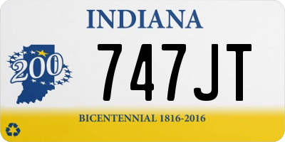 IN license plate 747JT