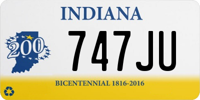 IN license plate 747JU