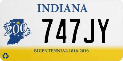 IN license plate 747JY