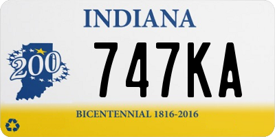 IN license plate 747KA