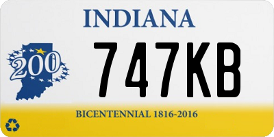 IN license plate 747KB