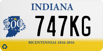 IN license plate 747KG