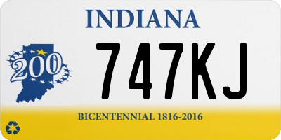 IN license plate 747KJ