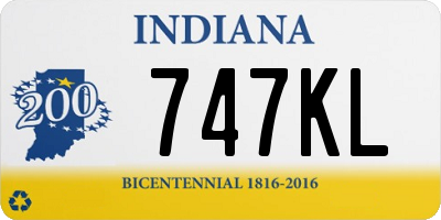 IN license plate 747KL