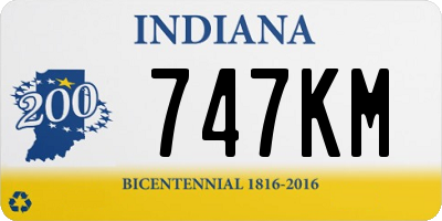 IN license plate 747KM