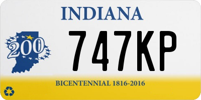 IN license plate 747KP