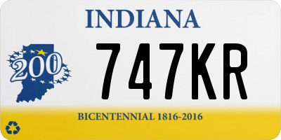 IN license plate 747KR