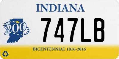 IN license plate 747LB