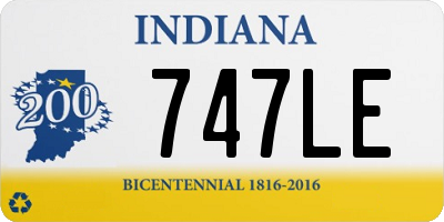 IN license plate 747LE
