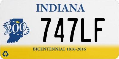 IN license plate 747LF