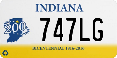 IN license plate 747LG