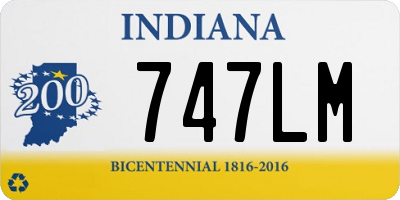 IN license plate 747LM