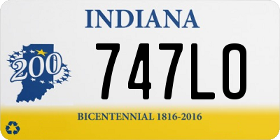 IN license plate 747LO