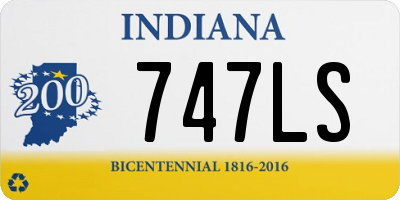 IN license plate 747LS