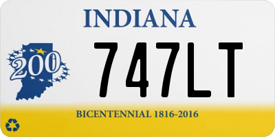 IN license plate 747LT