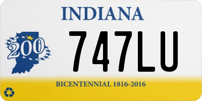 IN license plate 747LU