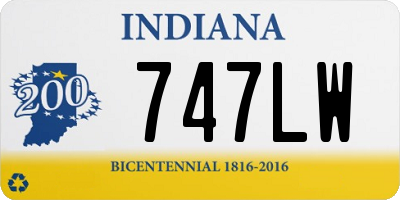 IN license plate 747LW