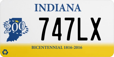 IN license plate 747LX