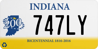 IN license plate 747LY