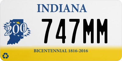 IN license plate 747MM