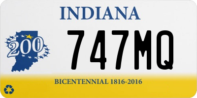 IN license plate 747MQ