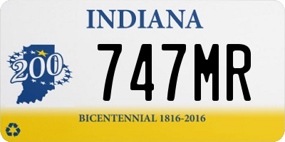 IN license plate 747MR