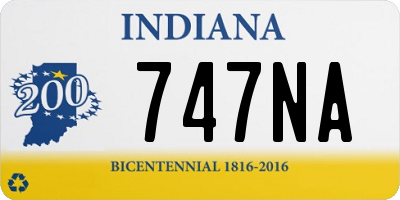 IN license plate 747NA