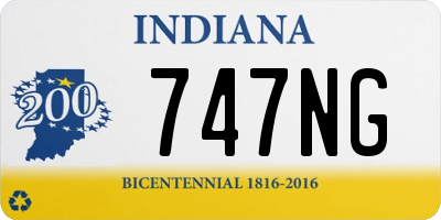 IN license plate 747NG