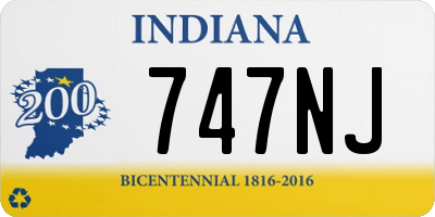 IN license plate 747NJ