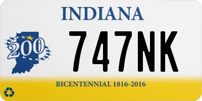 IN license plate 747NK