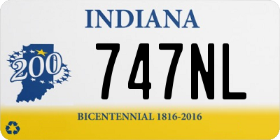 IN license plate 747NL