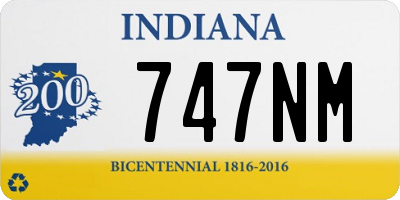 IN license plate 747NM