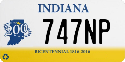 IN license plate 747NP