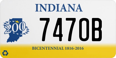 IN license plate 747OB