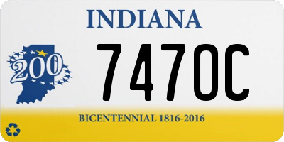 IN license plate 747OC