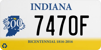 IN license plate 747OF