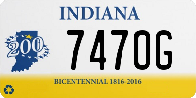 IN license plate 747OG
