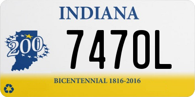 IN license plate 747OL