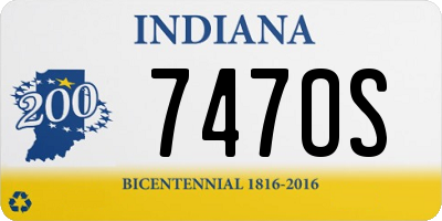 IN license plate 747OS
