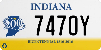IN license plate 747OY