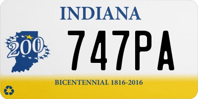 IN license plate 747PA