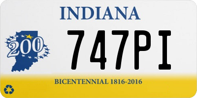 IN license plate 747PI